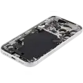 Back Housing W/ Charging Port Flex & Small Parts Compatible For iPhone 17 Pro (EU / Global Version) (Used OEM Pull: Grade A) (Silver)