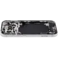 Back Housing W/ Charging Port Flex & Small Parts Compatible For iPhone 17 Pro (EU / Global Version) (Used OEM Pull: Grade A) (Silver)
