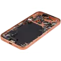 Back Housing W/ Charging Port Flex & Small Parts Compatible For iPhone 17 Pro (EU / Global Version) (Used OEM Pull: Grade A) (Cosmic Orange)