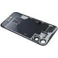 Back Glass With Steel Plate With Wireless NFC Charging MagSafe Magnet & Flashlight Flex For iPhone 16 (Service Pack) (Teal) 