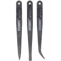 Anti-Static Heat Resistant Flat Pointed Curved Tweezers 3 Piece Set (JM-T11) (Jakemy)