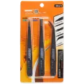 Anti-Static Heat Resistant Flat Pointed Curved Tweezers 3 Piece Set (JM-T11) (Jakemy)