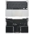 Top Case with Battery and Keyboard (ISO UK) For MacBook Pro 13" A2289 (2020) (Silver)