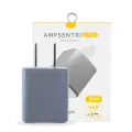 30W Dual-Port Wall Charger with GaN Fast Charging (USB-C + USB-A) (AmpSentrix Pro) (Natural Titanium)