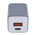 30W Dual-Port Wall Charger with GaN Fast Charging (USB-C + USB-A) (AmpSentrix Pro) (Natural Titanium)