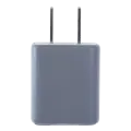 30W Dual-Port Wall Charger with GaN Fast Charging (USB-C + USB-A) (AmpSentrix Pro) (Natural Titanium)
