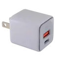 30W Dual-Port Wall Charger with GaN Fast Charging (USB-C + USB-A) (AmpSentrix Pro) (Desert Titanium)