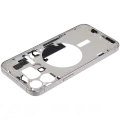 Mid-Frame Housing  W/ Small Parts For iPhone 15 Pro Max (EU / Global Version) (Used OEM Pull: Grade C) (White Titanium)