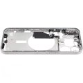 Mid-Frame Housing  W/ Small Parts For iPhone 15 Pro Max (EU / Global Version) (Used OEM Pull: Grade C) (White Titanium)