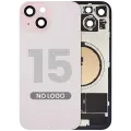 Back Glass w/ MagSafe Magnet For iPhone 15 (Aftermarket) (Pink) (No Logo)