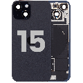 Back Glass w/ MagSafe Magnet & NFC & Flashlight Flex For iPhone 15 (Used OEM Pull: Grade C) (Black)