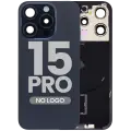 Back Glass w/ MagSafe Magnet & NFC & Flashlight Flex For iPhone 15 Pro (Aftermarket) (Blue Titanium) (No Logo)