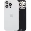 Back Glass w/ MagSafe Magnet & NFC & Flashlight Flex For IPhone 15 Pro Max (Genuine OEM) (White Titanium)