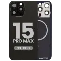 Back Glass w/ MagSafe Magnet For iPhone 15 Pro Max (Aftermarket) (Black Titanium) (No Logo)