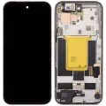 OLED Assembly With Frame Compatible (With Fingerprint Sensor) For Google Pixel 9A (Refurbished) (Porcelain)