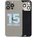 Back Glass w/ MagSafe Magnet & NFC & Flashlight Flex For IPhone 15 Pro Max (Service Pack) (Natural Titanium)