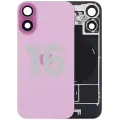 Back Glass w/ MagSafe Magnet & NFC & Flashlight Flex For iPhone 16 (Used OEM Pull: Grade A) (Pink)