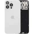 Back Glass w/ MagSafe Magnet & NFC & Flashlight Flex For iPhone 15 Pro Max (Genuine OEM) (UK / EU Version) (White Titanium)