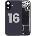 Back Glass w/ MagSafe Magnet & NFC & Flashlight Flex For iPhone 16 (Used OEM Pull: Grade A) (Black)