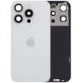 Back Glass w/ MagSafe Magnet & NFC & Flashlight Flex For iPhone 15 Pro (Genuine OEM) (UK / EU Version) (White Titanium)