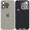 Back Glass w/ MagSafe Magnet & NFC & Flashlight Flex For iPhone 15 Pro (Genuine OEM) (UK / EU Version) (Natural Titanium)
