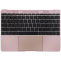 Top Case with Keyboard (ANSI US) For MacBook 12" A1534 (2016-2017) (Used OEM Pull: Grade A) (Rose Gold)
