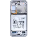 OLED Assembly With Frame For Samsung Galaxy S25 5G (US & International Version) (Used OEM Pull: Grade B) (Silver Shadow)