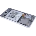 OLED Assembly With Frame For Samsung Galaxy S25 5G (US & International Version) (Used OEM Pull: Grade B) (Silver Shadow)