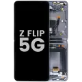 Inner OLED Assembly For Samsung Galaxy Z Flip 5G (US & International) (Used OEM Pull Grade B) (Mystic Black) 