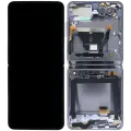 Inner OLED Assembly For Samsung Galaxy Z Flip 5G (US & International) (Used OEM Pull Grade B) (Mystic Black) 