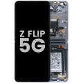 Inner OLED Assembly For Samsung Galaxy Z Flip 5G (US & International) (Used OEM Pull Grade A) (Mystic Black) 