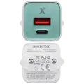 30W Dual-Port Wall Charger with GaN Fast Charging (USB-C + USB-A) (AmpSentrix Pro) (220V Euro) (Teal)