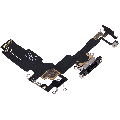 Charging Port Flex Cable For iPhone 15 (Used OEM Pull) (Black)