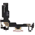Charging Port Flex Cable For iPhone 15 (Used OEM Pull) (Pink)
