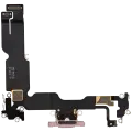 Charging Port Flex Cable For iPhone 15 Plus (Used OEM Pull) (Pink)