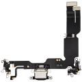 Charging Port Flex Cable For iPhone 15 Plus (Used OEM Pull) (Black)