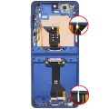 Inner OLED Assembly With Frame For Samsung Galaxy Z Flip 7 5G (US Version) (Refurbished) (Blue Shadow)