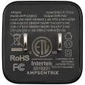 30W Dual-Port Wall Charger with GaN Fast Charging (USB-C + USB-A) (AmpSentrix Pro) (Black Titanium)
