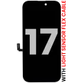 OLED Assembly For iPhone 17 With Light Sensor Flex Cable (Used OEM Pull: Grade A)