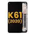 LCD Assembly With Frame For LG K61 (2020) (Refurbished) (Black)