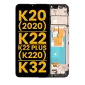 LCD Assembly Without Frame For LG K20 (2020) / K22 / K22 Plus (K220) / K32 (Refurbished) (Black)
