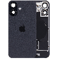 Back Glass w/ MagSafe Magnet & NFC & Flashlight Flex For iPhone 16 (Genuine OEM) (UK / EU Version) (Black)