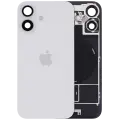 Back Glass w/ MagSafe Magnet & NFC & Flashlight Flex For iPhone 16 (Genuine OEM) (UK / EU Version) (White)