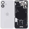 Back Glass w/ MagSafe Magnet & NFC & Flashlight Flex For iPhone 16 (Genuine OEM) (UK / EU Version) (White)