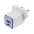 AmpSentrix 30W 2-in-1 USB-C / USB-A Wall Adapter (220V / UK Plug) (Ultramarine)
