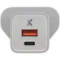 AmpSentrix 30W 2-in-1 USB-C / USB-A Wall Adapter (220V / UK Plug) (Natural Titanium)