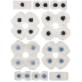 Conductive Rubber Pads for PlayStation 4 Controllers (Version 1: JDS-001/JDS-011)