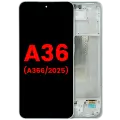 OLED Assembly With Frame For Samsung Galaxy A36 5G (A366 / 2025) (Aftermarket Plus) (White)