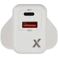 AmpSentrix 20W Dual-Port (USB-C + USB-A) Wall Adapter (220V / UK Plug)
