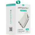 AmpSentrix 20W Dual-Port (USB-C + USB-A) Wall Adapter (220V / UK Plug)